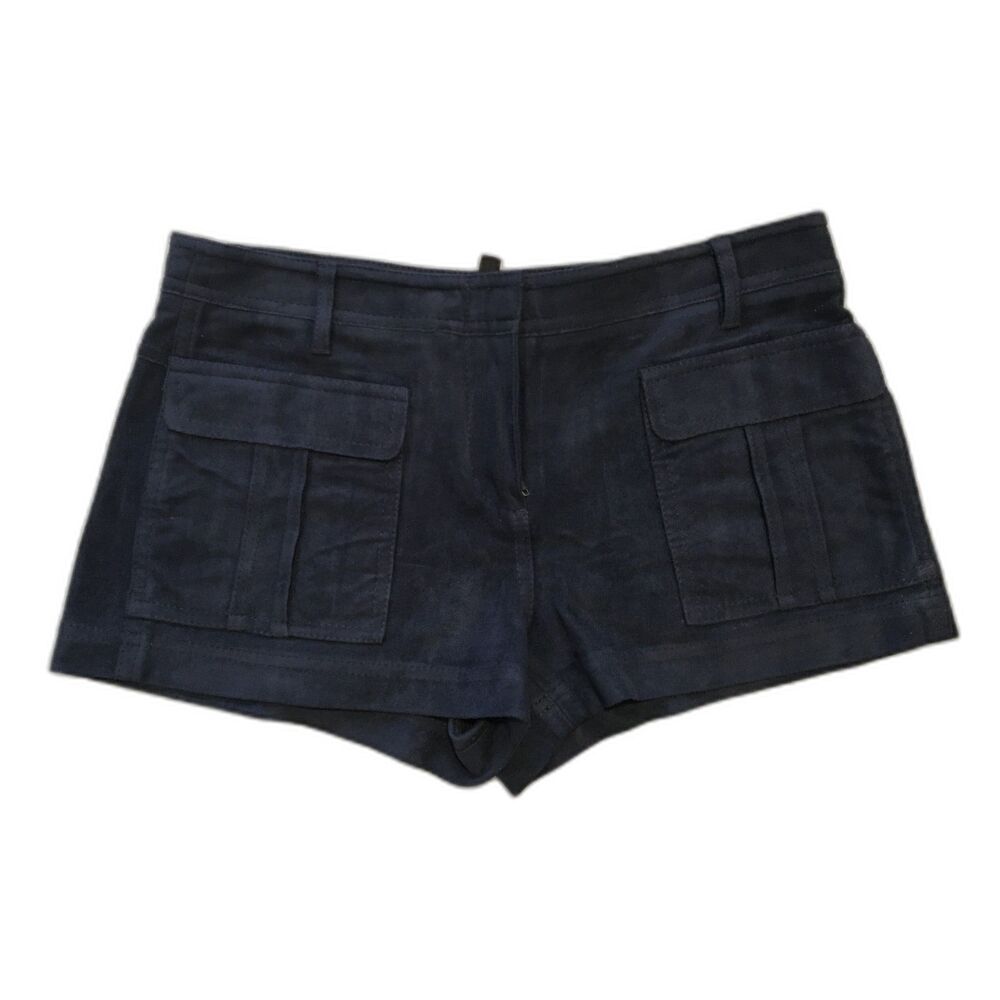 VINTAGE - BCBG MAXAZRIA - MICRO MINI SHORTS - SIZE 2 - NAVY BLUE